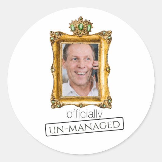 officiëel ongecontroleerd ronde sticker (Voorkant)