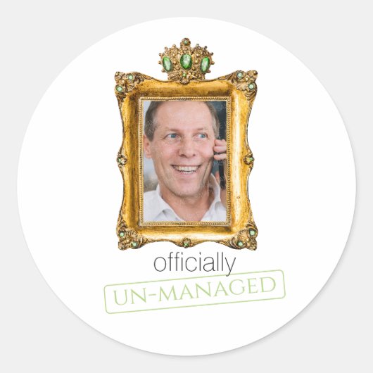 officiëel ongecontroleerd ronde sticker (Voorkant)