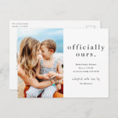 Officieel ons | Minimale fotoadoptie Briefkaart (Voorkant / Achterkant)