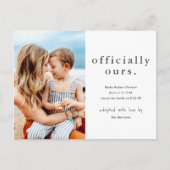 Officieel ons | Minimale fotoadoptie Briefkaart (Voorkant)