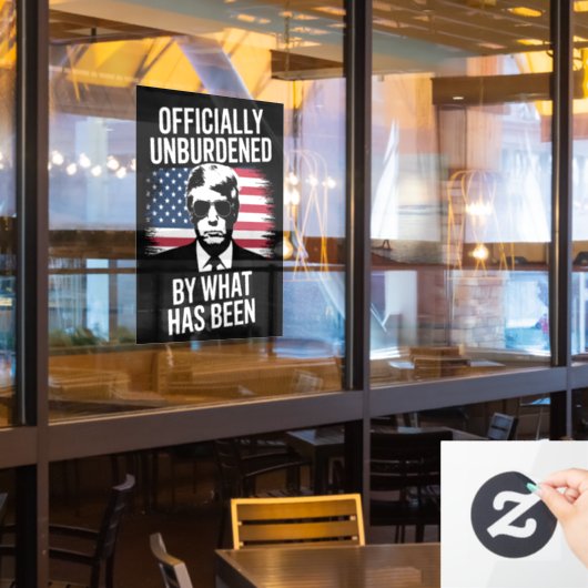 Officieel ontlast door wat Trump is geweest Raamsticker (Restaurant Raam)