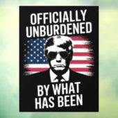 Officieel ontlast door wat Trump is geweest Raamsticker (Vel 3)