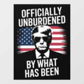 Officieel ontlast door wat Trump is geweest Raamsticker (Vel)