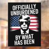 Officieel ontlast door wat Trump is geweest Raamsticker (Vel 2)