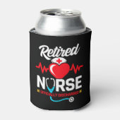 officieel ontslagen gepensioneerde verpleegkundige blikjeskoeler (Blikje Voorkant)