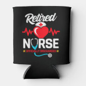 officieel ontslagen gepensioneerde verpleegkundige blikjeskoeler (Voorkant)