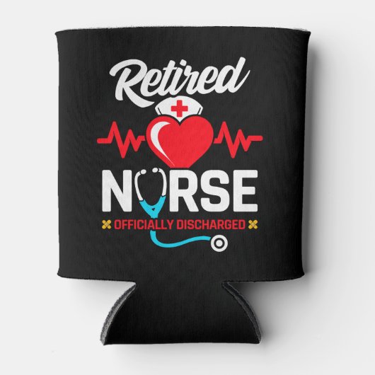 officieel ontslagen gepensioneerde verpleegkundige blikjeskoeler (Voorkant)