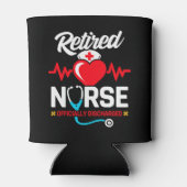 officieel ontslagen gepensioneerde verpleegkundige blikjeskoeler (Achterkant)