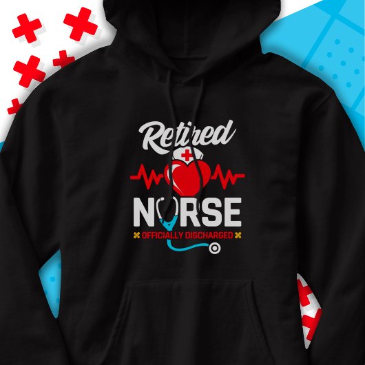 officieel ontslagen gepensioneerde verpleegkundige hoodie