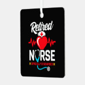 officieel ontslagen gepensioneerde verpleegkundige metalen ornament (Voorkant links)