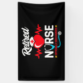 officieel ontslagen gepensioneerde verpleegkundige spandoek (Verticaal)