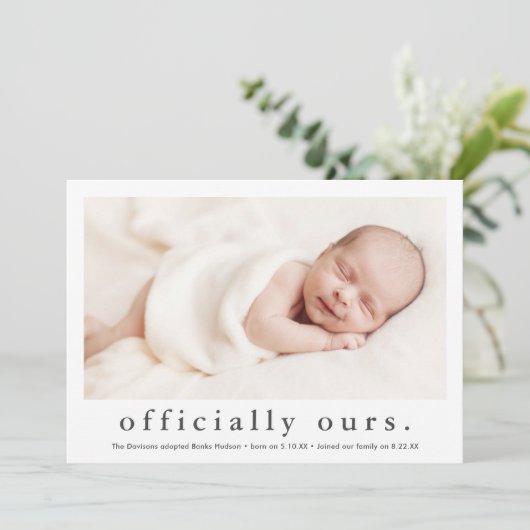 Officieel onze minimale fotogoedkeuring aankondiging (Staand voorkant)