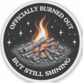 Officieel opgebrand, maar nog steeds stralend_Humo Sticker (Voorkant)