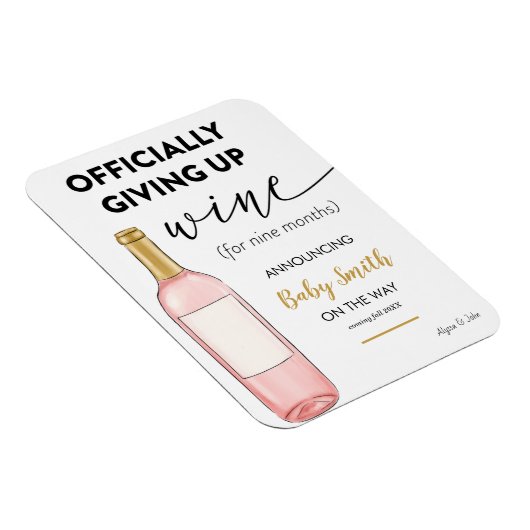 Officieel opgeven van wijn zwangerschap aankondigi magneet (Rechterzijde)