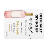 Officieel opgeven van wijn zwangerschap aankondigi magneet (Horizontaal)