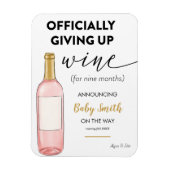 Officieel opgeven van wijn zwangerschap aankondigi magneet (Verticaal)