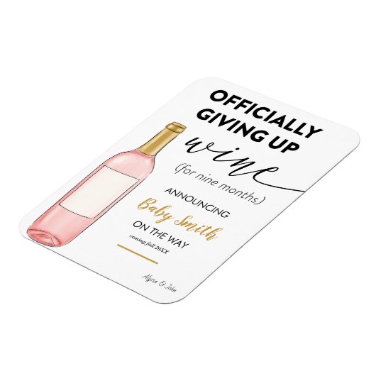 Officieel opgeven van wijn zwangerschap aankondigi magneet (Linkerzijde)