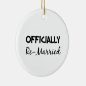 officieel opnieuw gehuwd keramisch ornament (Rechts)