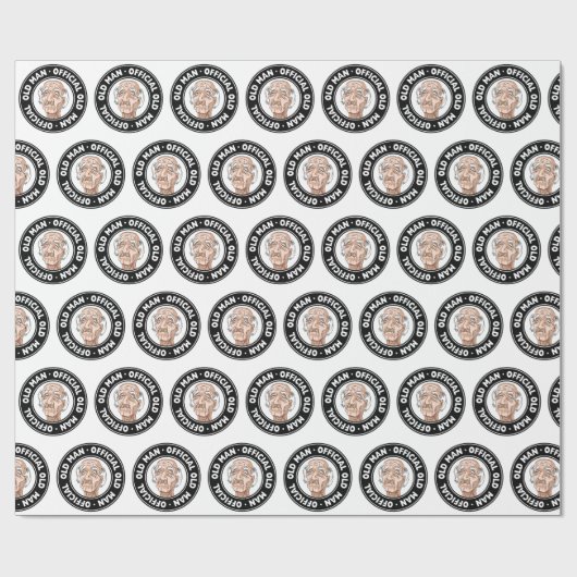 Officieel oud Man Cadeaupapier (Vlak)