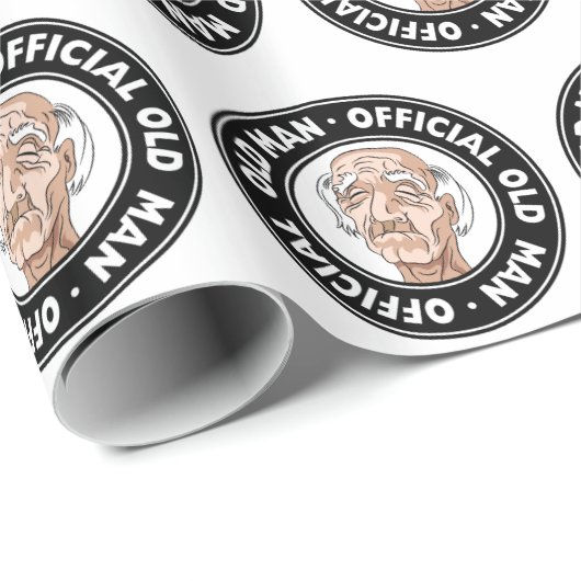 Officieel oud Man Cadeaupapier (Rol Hoek)