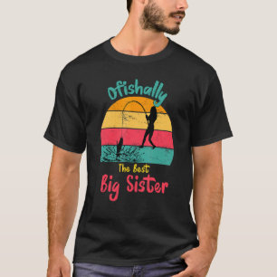 Officieel Oudere Zus Vissen Grote Zus Retro Vissen T-shirt