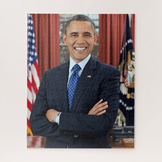 Officieel ovaal Kantoor Portret President Obama Legpuzzel (Verticaal)