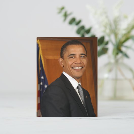 Officieel portret van Barack Obama Briefkaart (Staand voorkant)