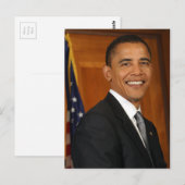 Officieel portret van Barack Obama Briefkaart (Voorkant / Achterkant)