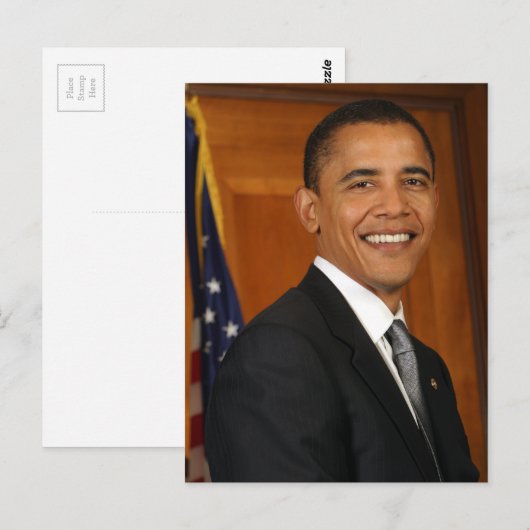 Officieel portret van Barack Obama Briefkaart (Voorkant / Achterkant)