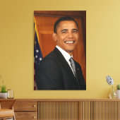 Officieel portret van Barack Obama Canvas Afdruk (Insitu (Woonkamer))