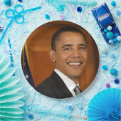 Officieel portret van Barack Obama Papieren Bordje (Feest)