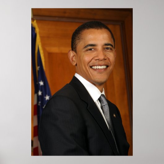 Officieel portret van Barack Obama Poster (Voorkant)