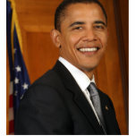 Officieel portret van Barack Obama Staand Fotobeeldje<br><div class="desc">Officiële Senaatfoto van Barack Obama in 2005.</div>