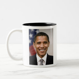 Officieel portret van Barack Obama Tweekleurige Koffiemok