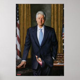 Officieel portret van Bill Clinton van het tijdsch Poster