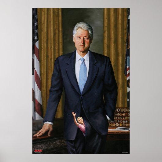 Officieel portret van Bill Clinton van het tijdsch Poster (Voorkant)