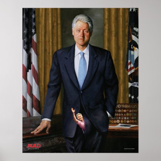 Officieel portret van Bill Clinton van het tijdsch Poster (Voorkant)