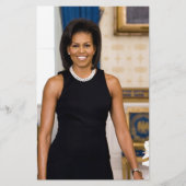 Officieel portret van First Lady Michelle Obama Briefpapier (Voorkant)