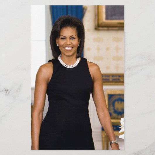 Officieel portret van First Lady Michelle Obama Briefpapier (Voorkant)