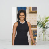 Officieel portret van First Lady Michelle Obama Briefpapier (Staand voorkant)