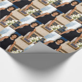 Officieel portret van First Lady Michelle Obama Cadeaupapier (Hoek)