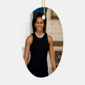 Officieel portret van First Lady Michelle Obama Keramisch Ornament (Rechts)