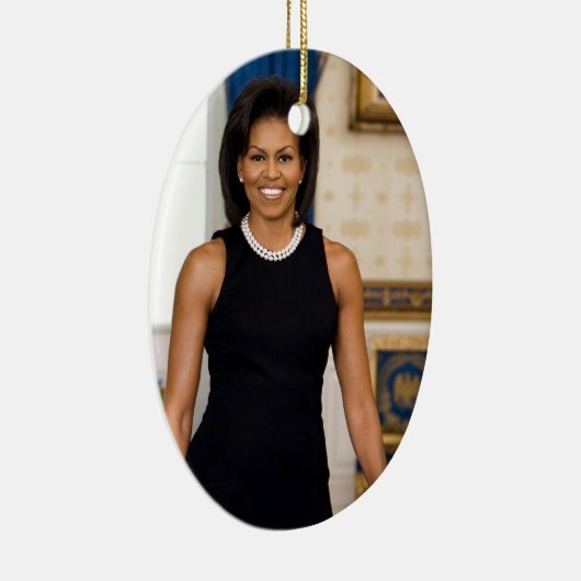 Officieel portret van First Lady Michelle Obama Keramisch Ornament (Rechts)