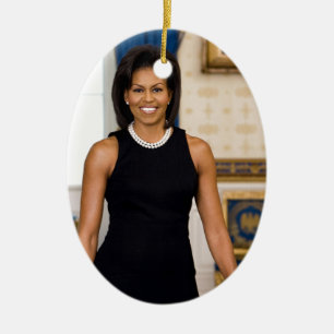 Officieel portret van First Lady Michelle Obama Keramisch Ornament