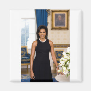 Officieel portret van First Lady Michelle Obama Magneet