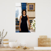 Officieel portret van First Lady Michelle Obama Poster (Keuken)