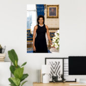 Officieel portret van First Lady Michelle Obama Poster (Thuiskantoor)