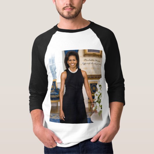 Officieel portret van First Lady Michelle Obama T-shirt (Voorkant)