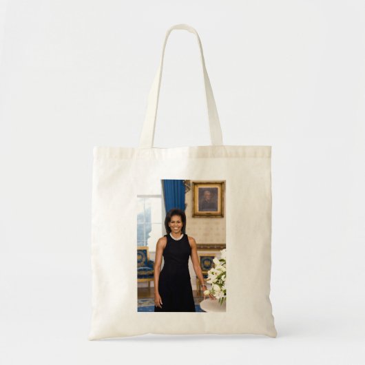 Officieel portret van First Lady Michelle Obama Tote Bag (Voorkant)