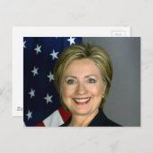 Officieel portret van Hillary Clinton Briefkaart (Voorkant / Achterkant)